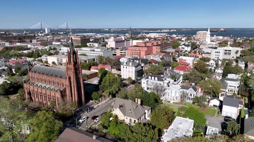 Charleston SC, South Carolina aerial orbit