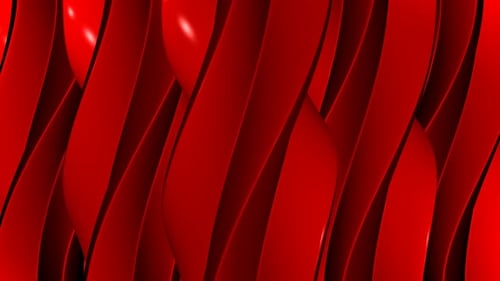 Dynamic Abstract Red Wavy Ribbons Loop Background