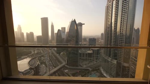 Mesmerizing Cityscape Silhouette of Corporate Finance District