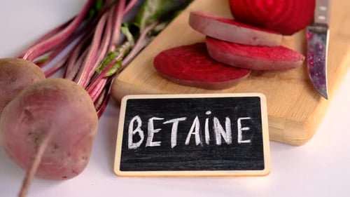 Les betteraves contiennent de la bétaïne sur la table Selective Focus