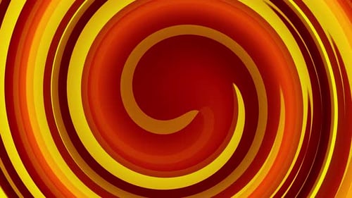 Animation tourbillonnante sur fond abstrait rouge et jaune
