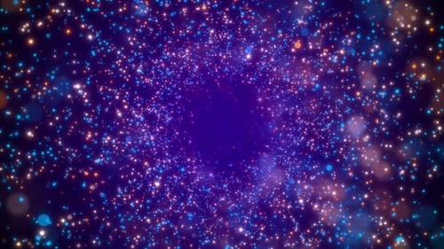 Abstract Particle Tunnel Background Loop Animation