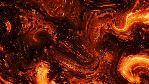 Abstract Fiery Fluid Swirl Motion Background Loop