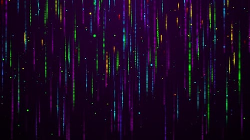 Colorful Particles Glowing Background Loop