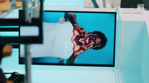 Vertical Video Empty Modern Clothing Store Filled with Formal Wear Designs