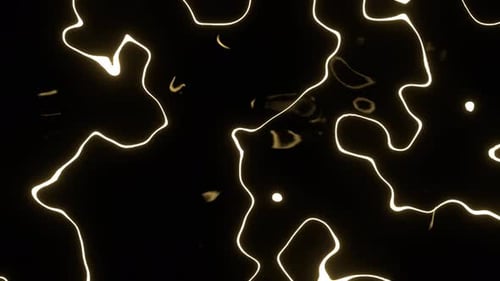 Light Yellow Psychedelic Neon Lines Background Vj Loop In 4K