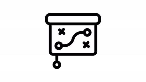 strategy line icon animation