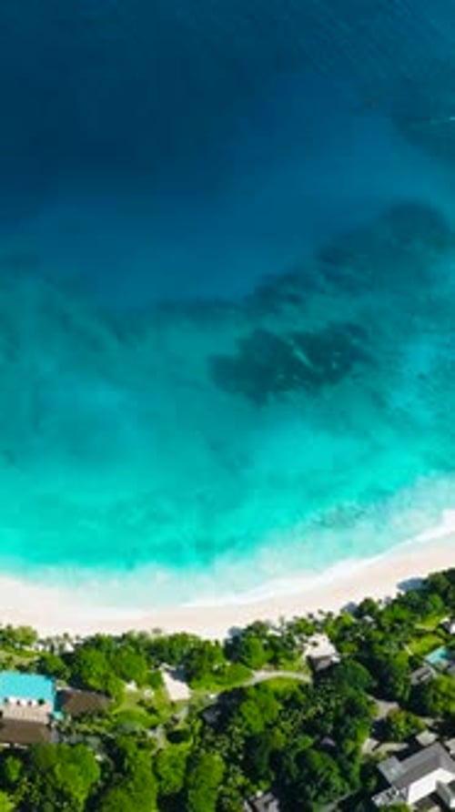 Vibrant Turquoise Bay with a Luxury Resort Seychelles Mahe