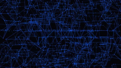 Abstract Blue Digital Network Seamless Loop Background
