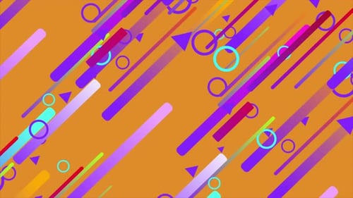 Dynamic Geometric Shapes Abstract Motion Background