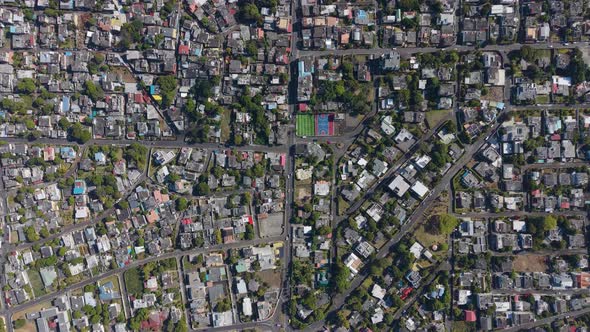 Top down Aerial View Of Beau Bassin Rose Hill Mauritius Showing Dense top-down-aerial-view-of-beau-bassin-rose-hill-mauritius-showing-dense