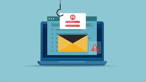 Conceito de sinais de alerta de fraude de e-mail