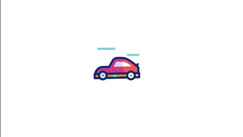 Sports Car Animated Icon
