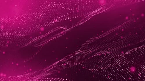 Digital Futuristic Wave Background Pink Loop V5