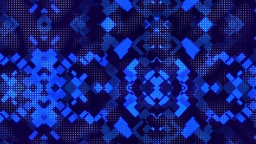 Abstract Blue Digital Grid Looping Background Animation