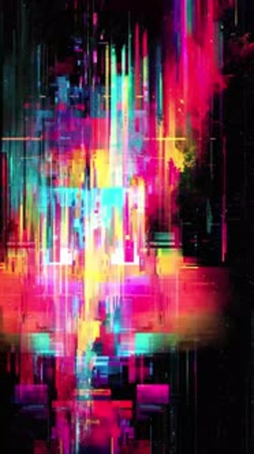 Fondo de efecto de vídeo de distorsión tecnológica moderna