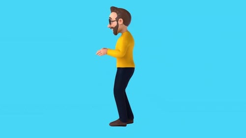 Fun 3D cartoon casual character (with alpha channel)