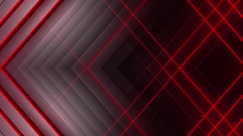 Dynamic Red Geometric Glowing Lines Background Loop