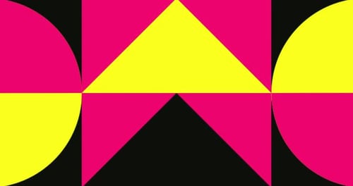 Modern Loop Animated Geometric Pattern or Background Resolution Geometric Motion Design in Pink