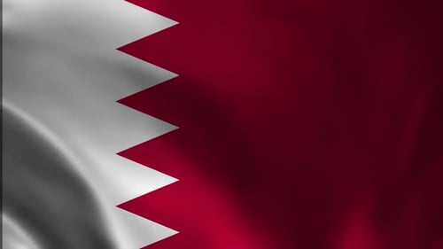 Realistic Waving Flag of Qatar Animation