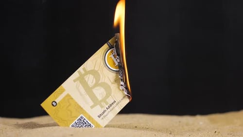 Billet souvenir créé en tant que cryptomonnaie Bitcoin