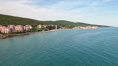 Seascape Beautiful View of the Sea and Coastal City Serenity View of the Water Texture Old Town Near