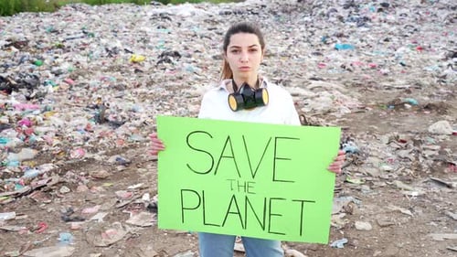 Save the Planet Protest at Rubbish Dump