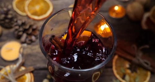Mulled Wine Preparation for Winter Holiday