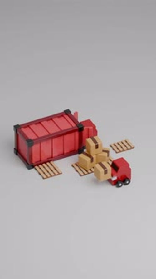 3D-Loop-Animation für zufriedenstellende Logistik