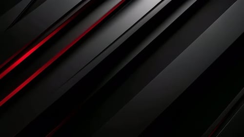 Modern Black Geometric Lines Background with Red Accents