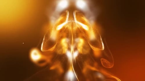 Dynamic Gold Particle Flow Abstract Motion Background