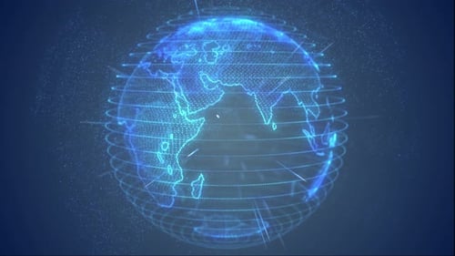 Digital Earth Background Virtual Market