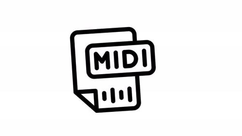 midi file line icon animation