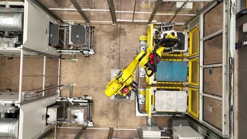 Roboter in der robotischen Fertigungslinie 3