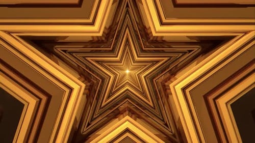 Golden Stars Tunnel Animation Loop