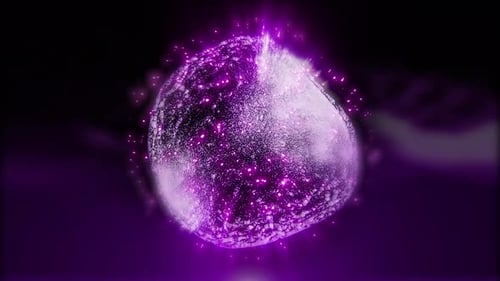 Glowing Abstract Particle Sphere Animation
