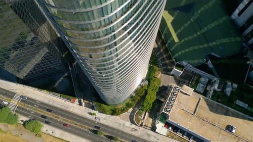 Aerial view of Corporate Buildings on a Sunny Day