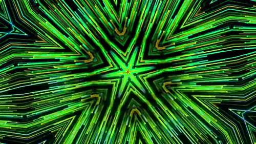 Dynamic Abstract Geometric Kaleidoscope Light Particles Background