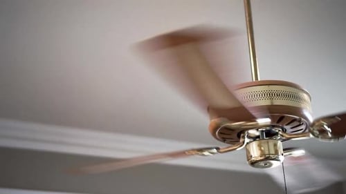 Ceiling Fan Spinning Indoors