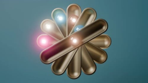 Animação de esferas satisfatórias em loop 3D