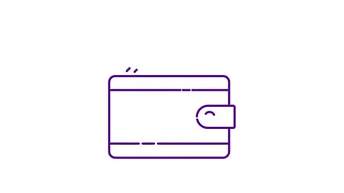 Animiertes Wallet-Symbol