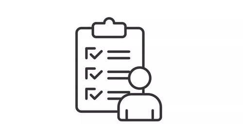 Minimalist Checklist Animation with Person Icon