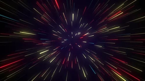 Futuristic Light Speed Warp Lines Tunnel Background