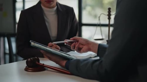 Vertical footage of Close up of hand teamwork business group are meeting working and brainstorming