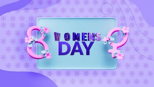 Womens Day Background Loop