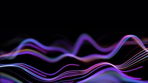 Abstract Fluid Neon Wave Motion Background