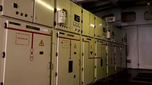 Schalttafeln in der Elektrizitätsstation
