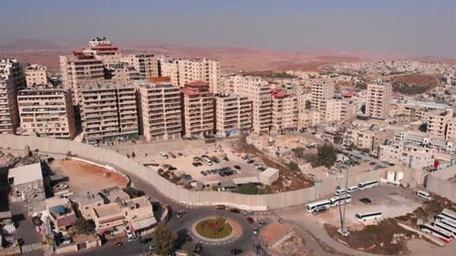 East Jerusalem Palestinian Refugge camp Surrounded By security Concerete Wall