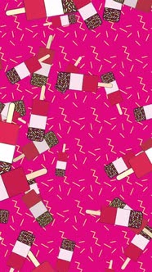 Retro Falling Popsicles Seamless Loop Background