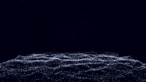 Abstract Digital Particle Wave Motion Background